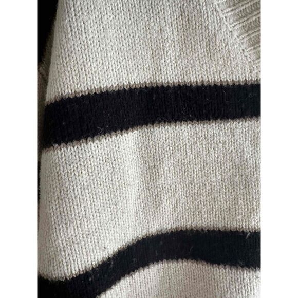 Splendid Womens Knitted Cardigan Size Small Black Striped Long Sleeve - Picture 2 of 5